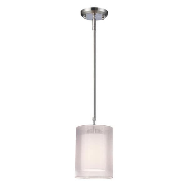 Lite Cameo Brushed Nickel Convertible 3 light Pendant Fixture