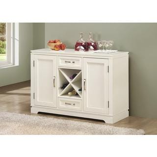 Shop Pearl White Buffet With Wine Bottle Storage Overstock 8286665