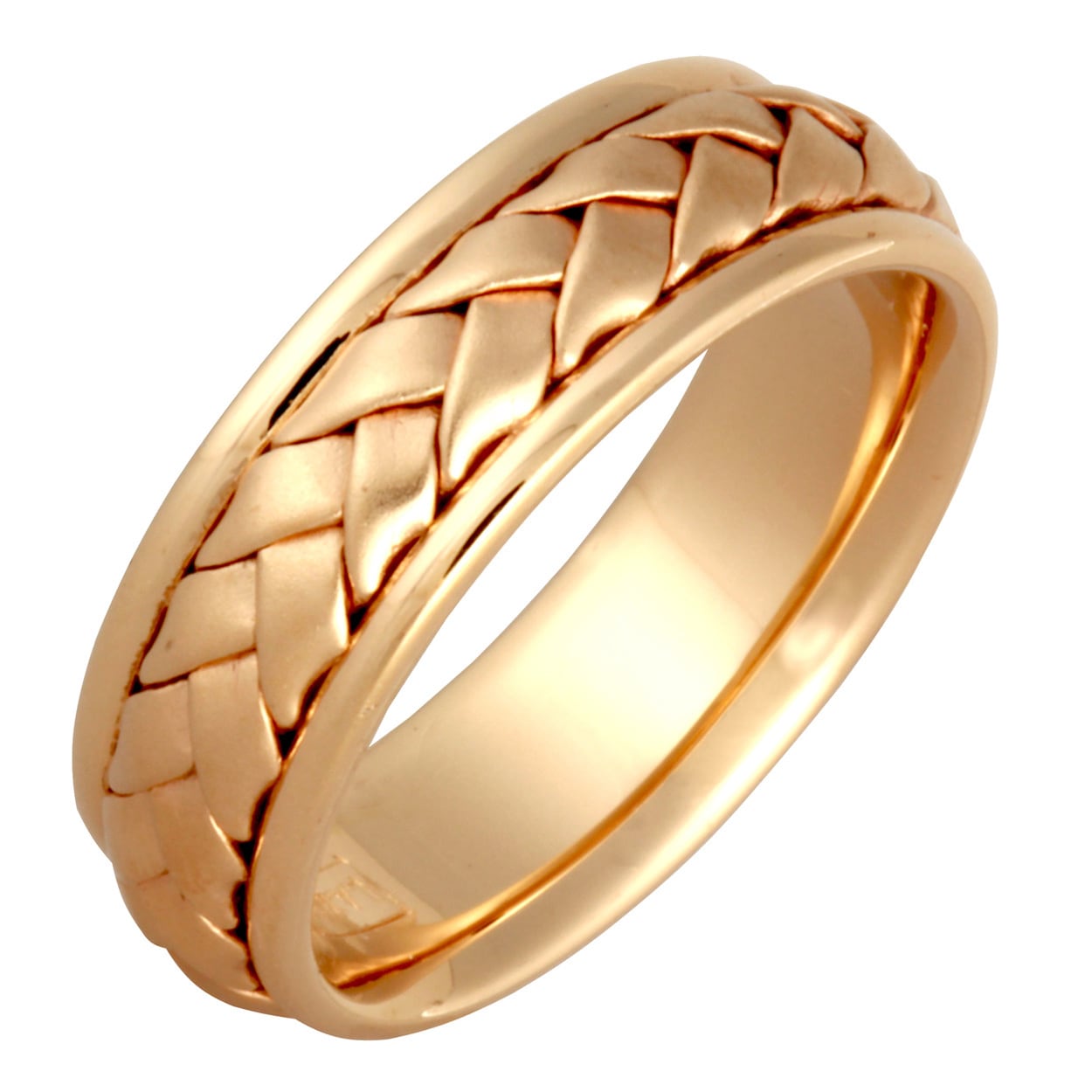 14k Yellow Gold Men's Handmade Comfortfit Wedding Band