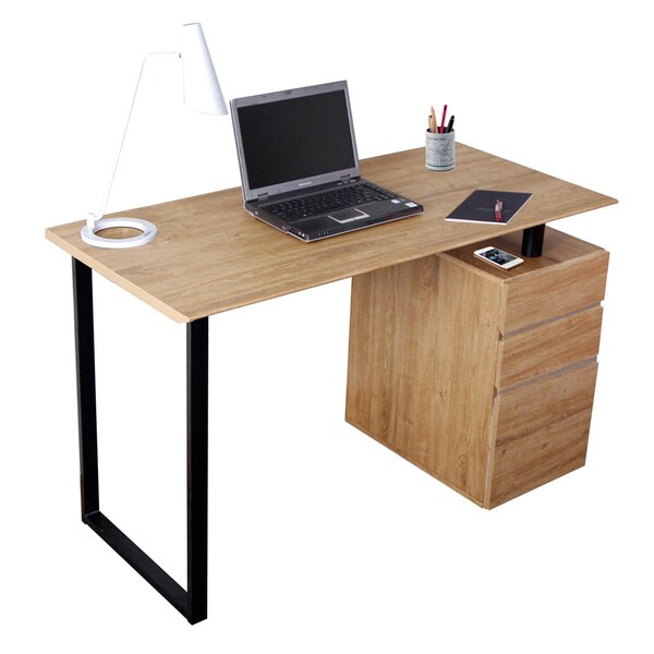 compact pine desk