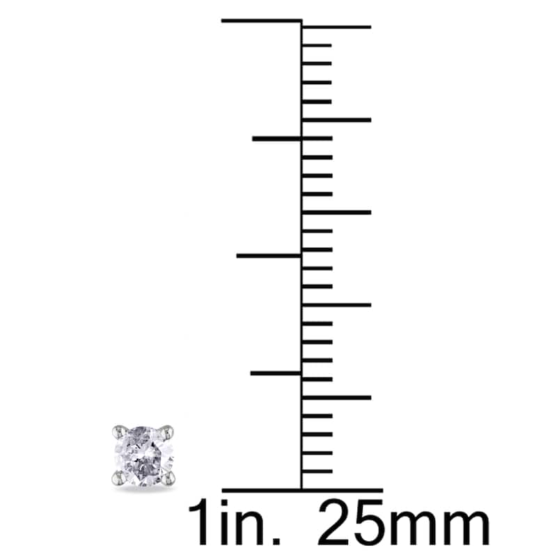 Miadora Sterling Silver 1/4ct TDW Diamond Stud Earrings