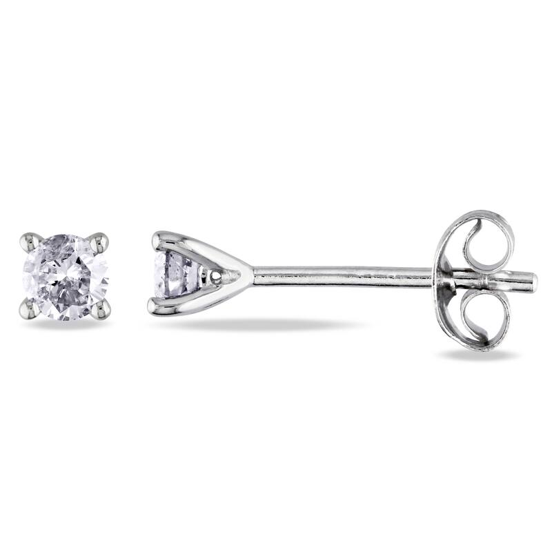 Miadora Sterling Silver 1/4ct TDW Diamond Stud Earrings