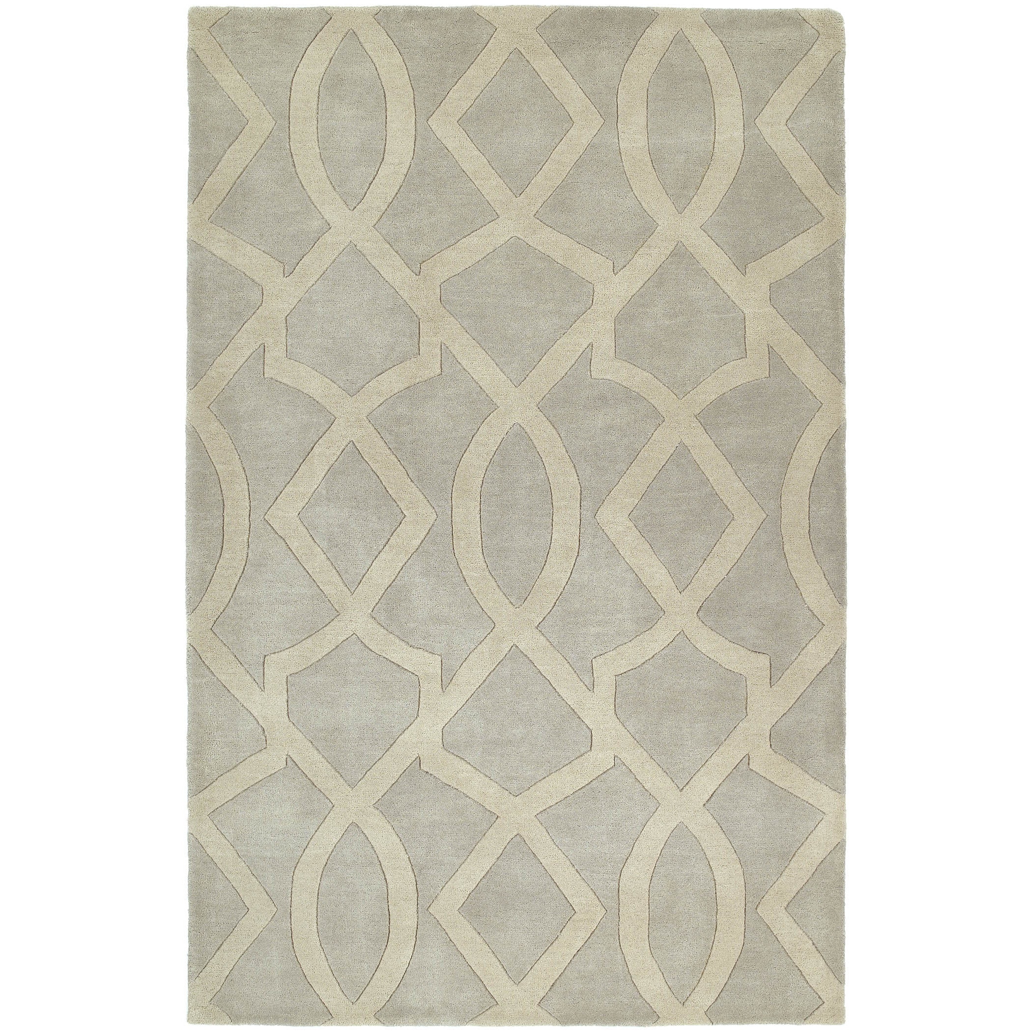 Graffix Hand tufted Light Grey Rug (30 X 50)