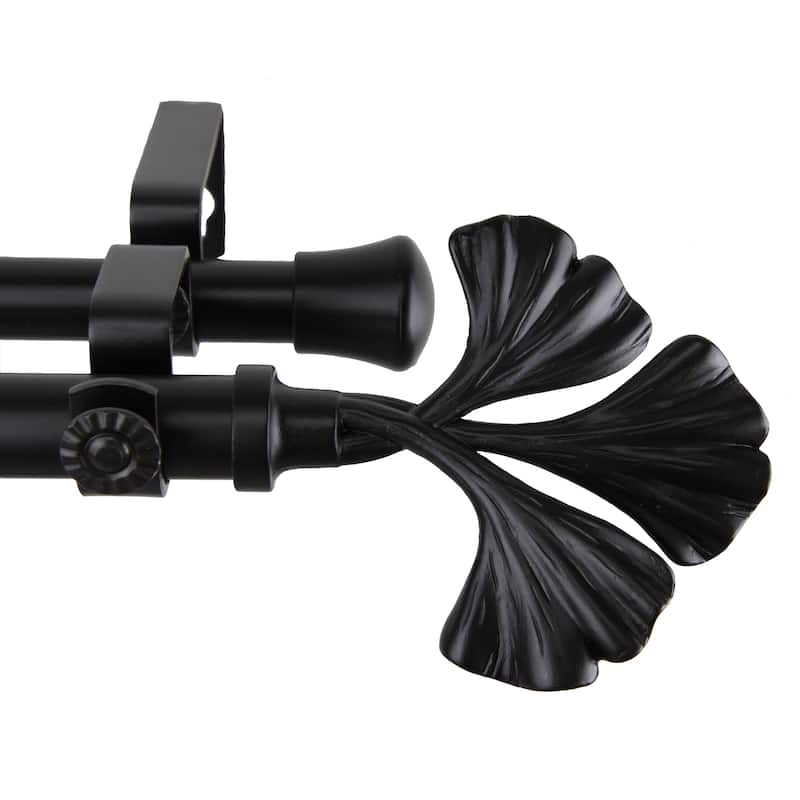 InStyleDesign Luck Adjustable Black Double Curtain Rod