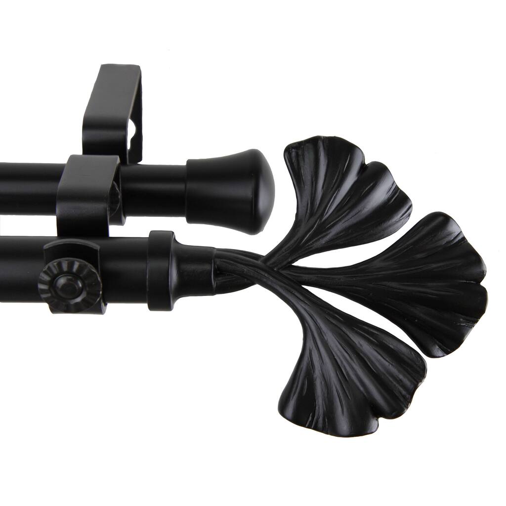InStyleDesign Luck Adjustable Black Double Curtain Rod