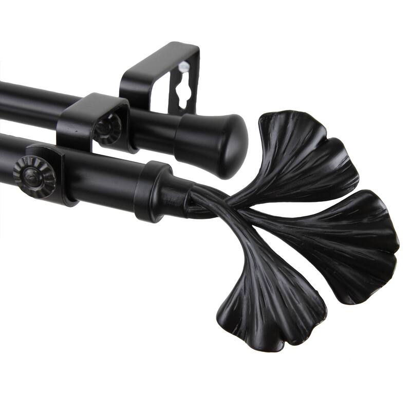 InStyleDesign Luck Adjustable Black Double Curtain Rod