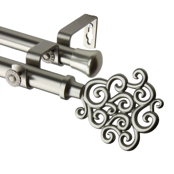 Valencia Multiple Sizes! Satin Nickel Curtain Rod Set! FREE SHIPPING! 