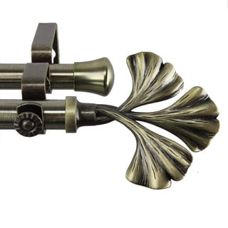 Shop Instyledesign Luck Adjustable Antique Brass Double Curtain