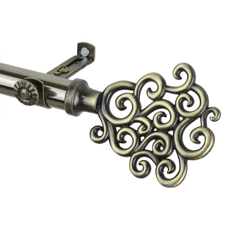 InStyleDesign Cloud Adjustable Antique Brass Curtain Rod