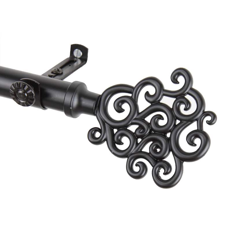 InStyleDesign Cloud Adjustable Black Curtain Rod