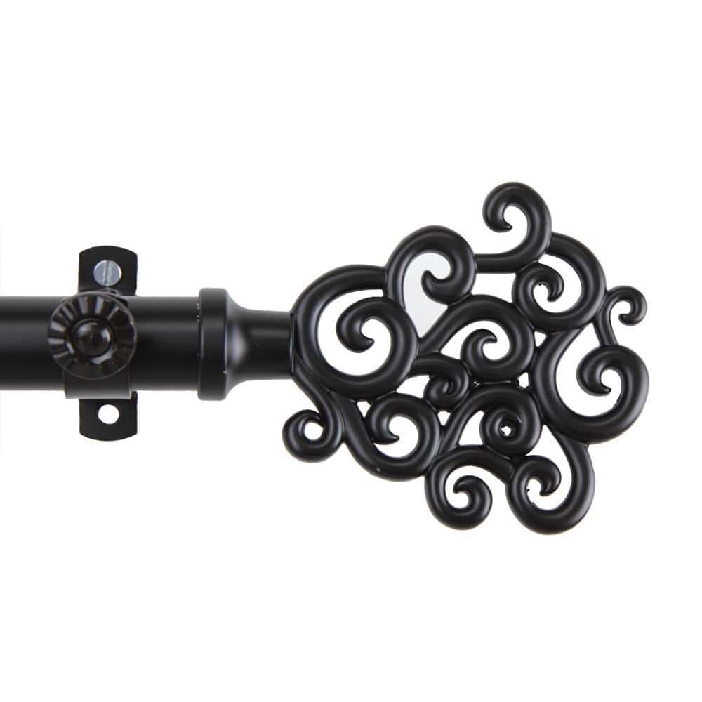 InStyleDesign Cloud Adjustable Black Curtain Rod