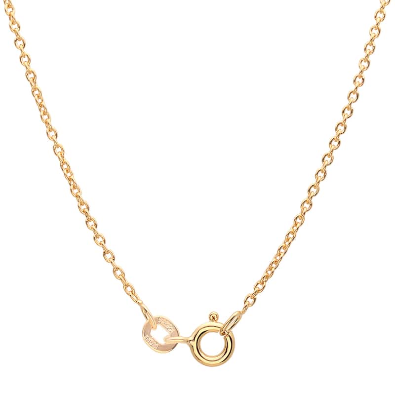 Gold Plated Silver 1 mm Cable Chain Necklace