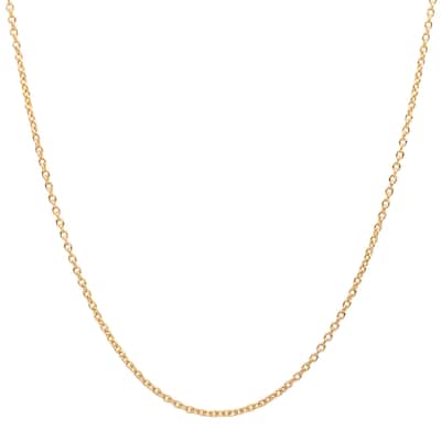 Gold Plated Silver 1 mm Cable Chain Necklace