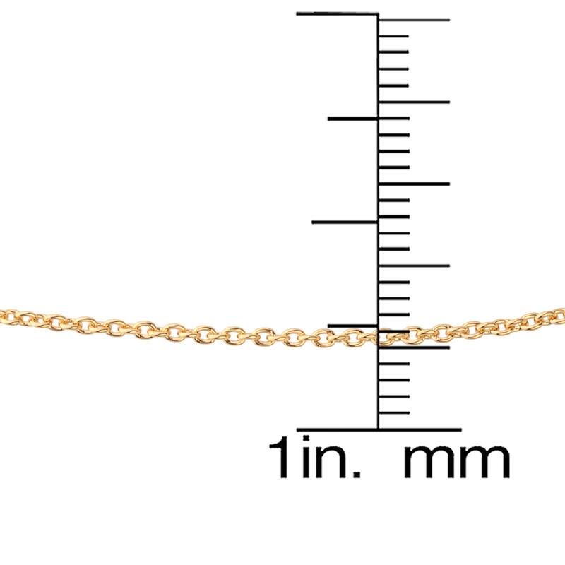 Gold Plated Silver 1 mm Cable Chain Necklace