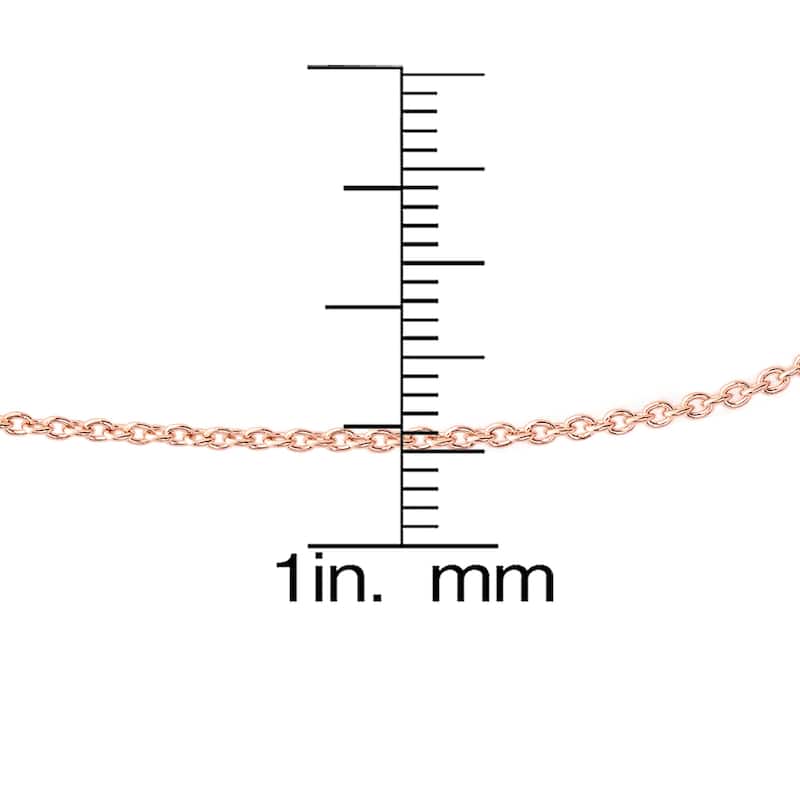 Roberto Martinez Rose Gold Plated Silver 1 mm Cable Chain Necklace (16"-24")