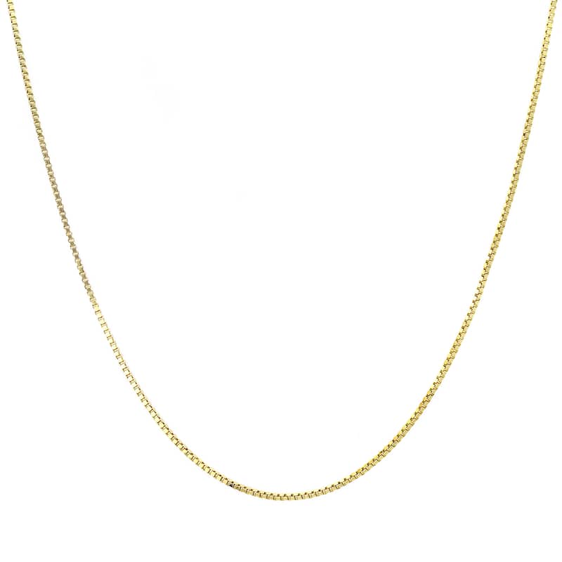 Roberto Martinez Gold Plated Silver 1 mm Box Chain (16"-24")