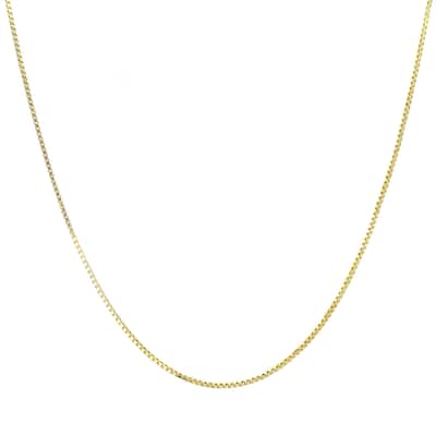 Roberto Martinez Gold Plated Silver 1 mm Box Chain (16"-24")