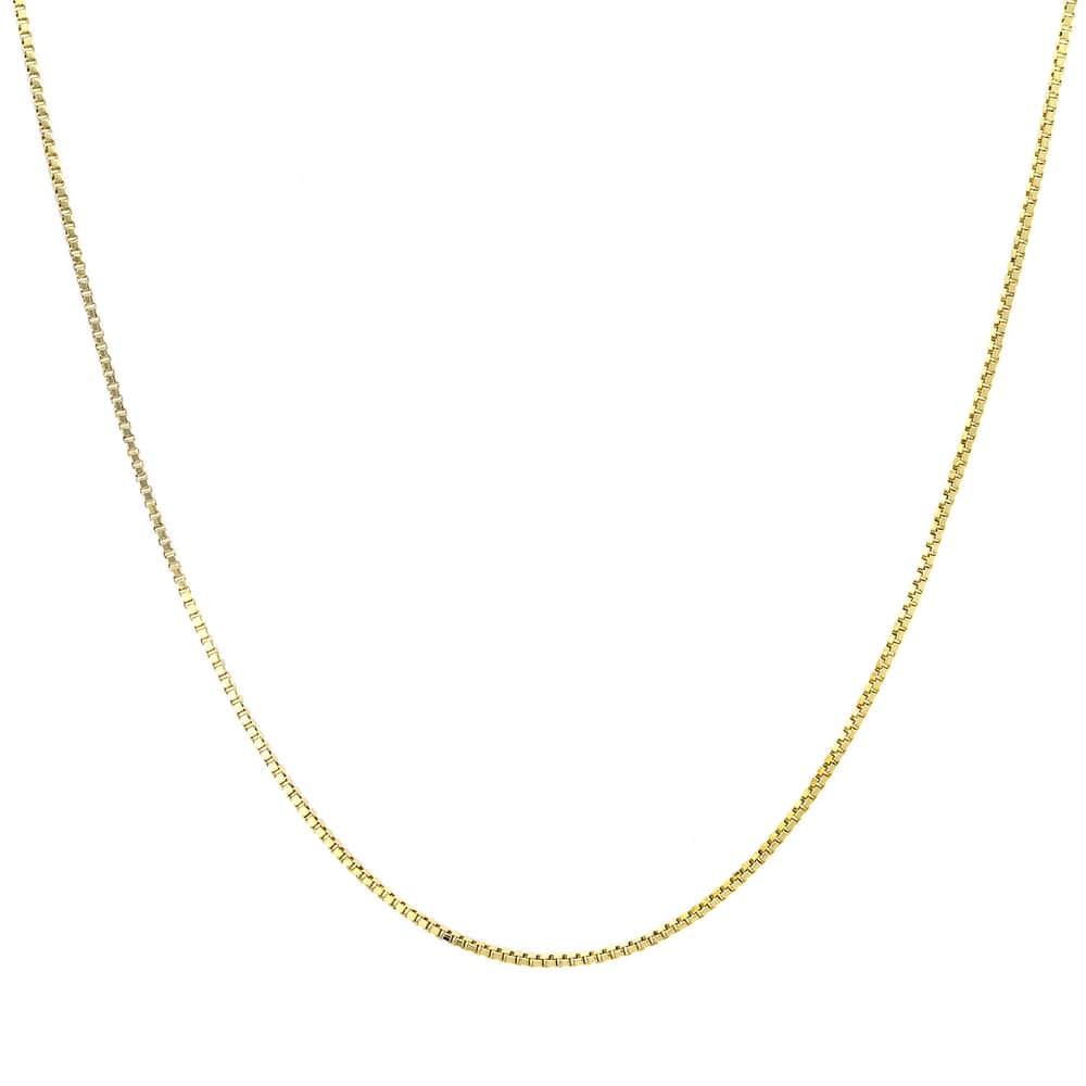 Roberto Martinez Gold Plated Silver 1 mm Box Chain (16"-24")