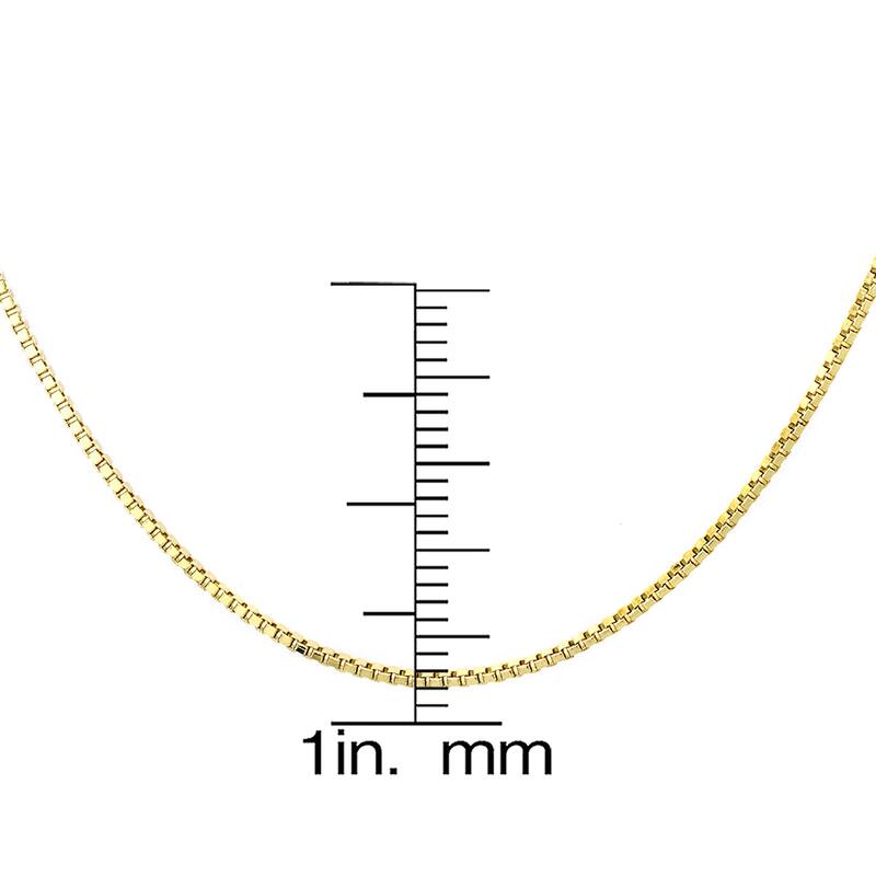 Roberto Martinez Gold Plated Silver 1 mm Box Chain (16"-24")