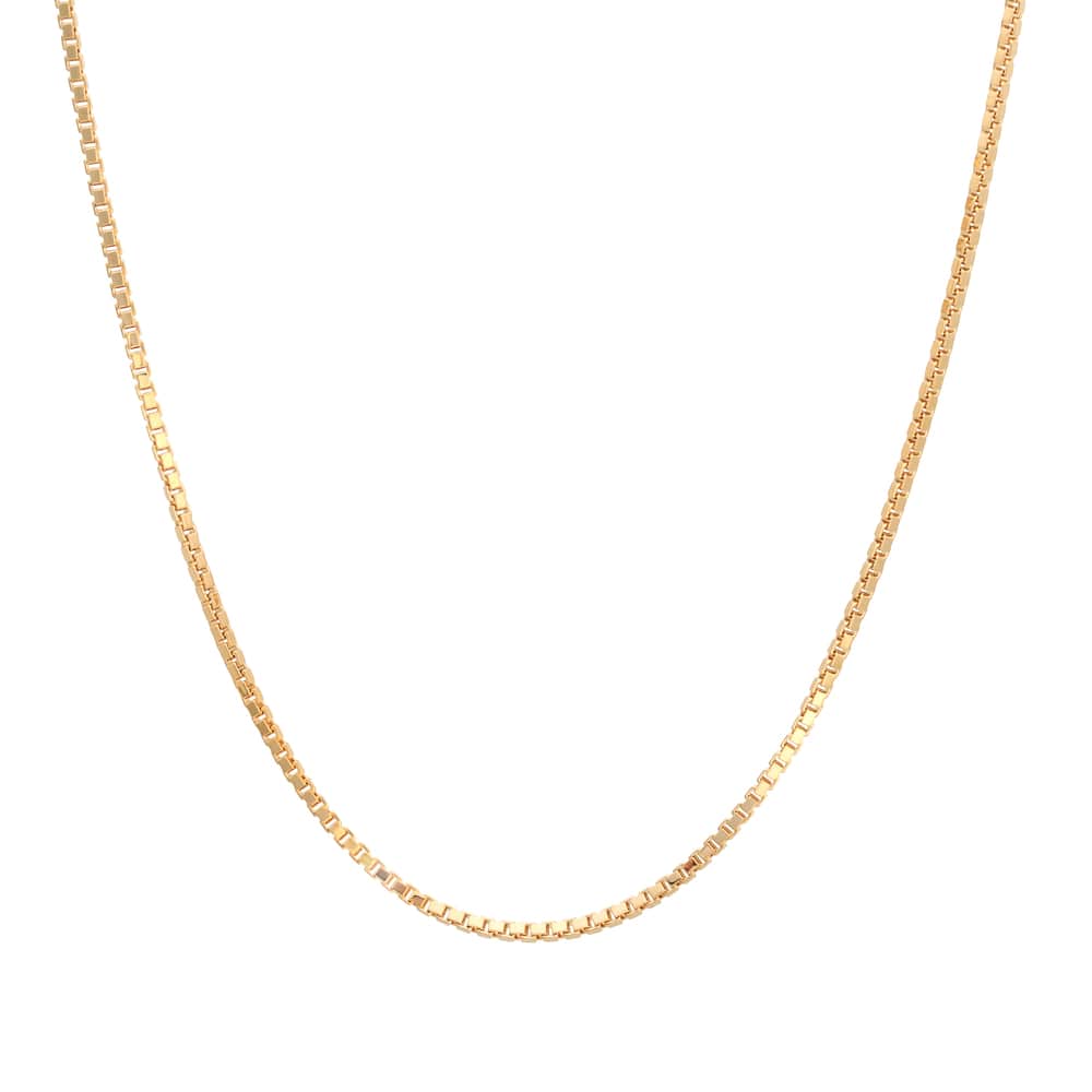 Roberto Martinez Gold Plated Silver 1.25 mm Box Chain (16"-24") - Yellow
