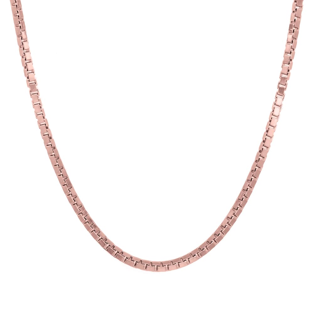 Roberto Martinez Rose Gold Plated Silver Box Chain