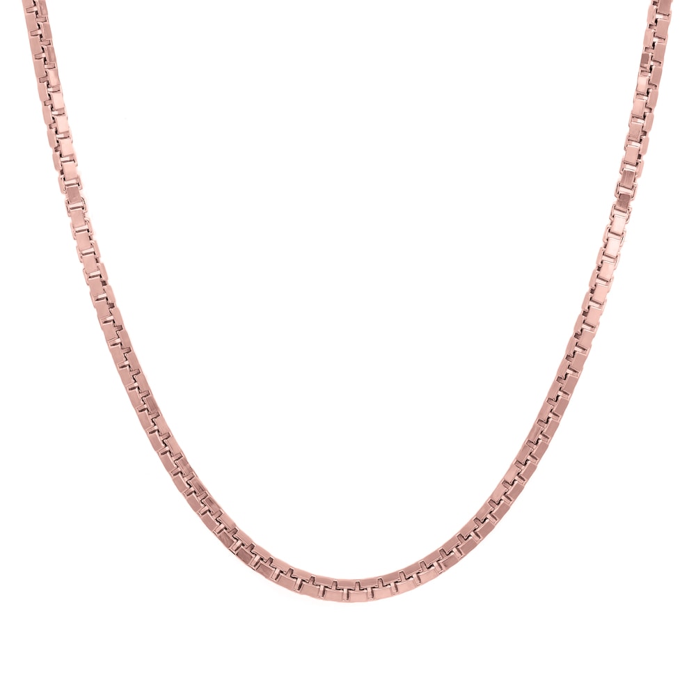 Roberto Martinez Rose Gold Plated Silver Box Chain