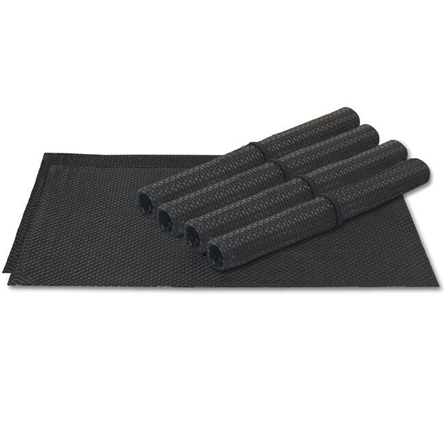 1530 Lamont Home Basketweave Black Placemats