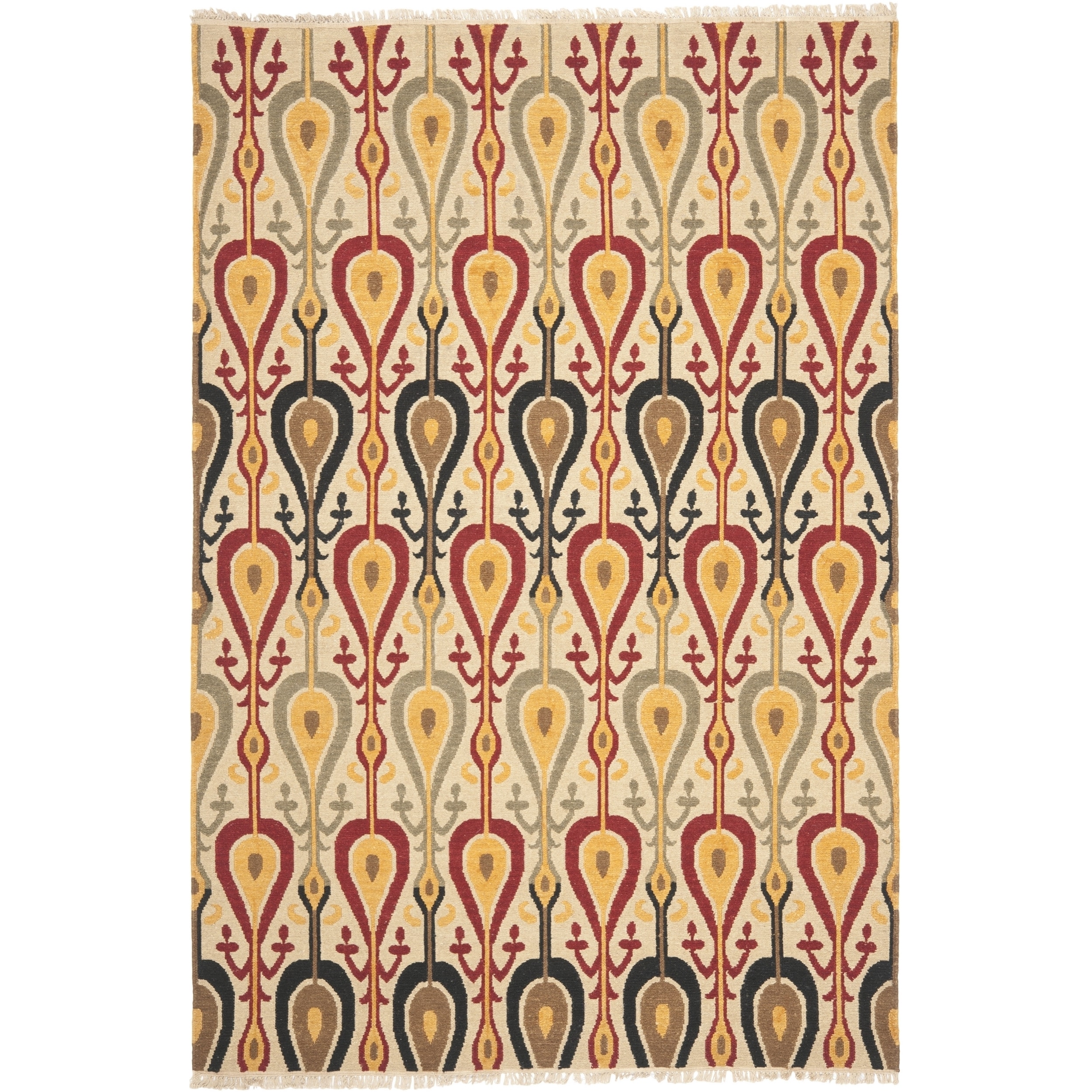 Safavieh Hand woven Sumak Ivory Wool Rug (4 X 6)