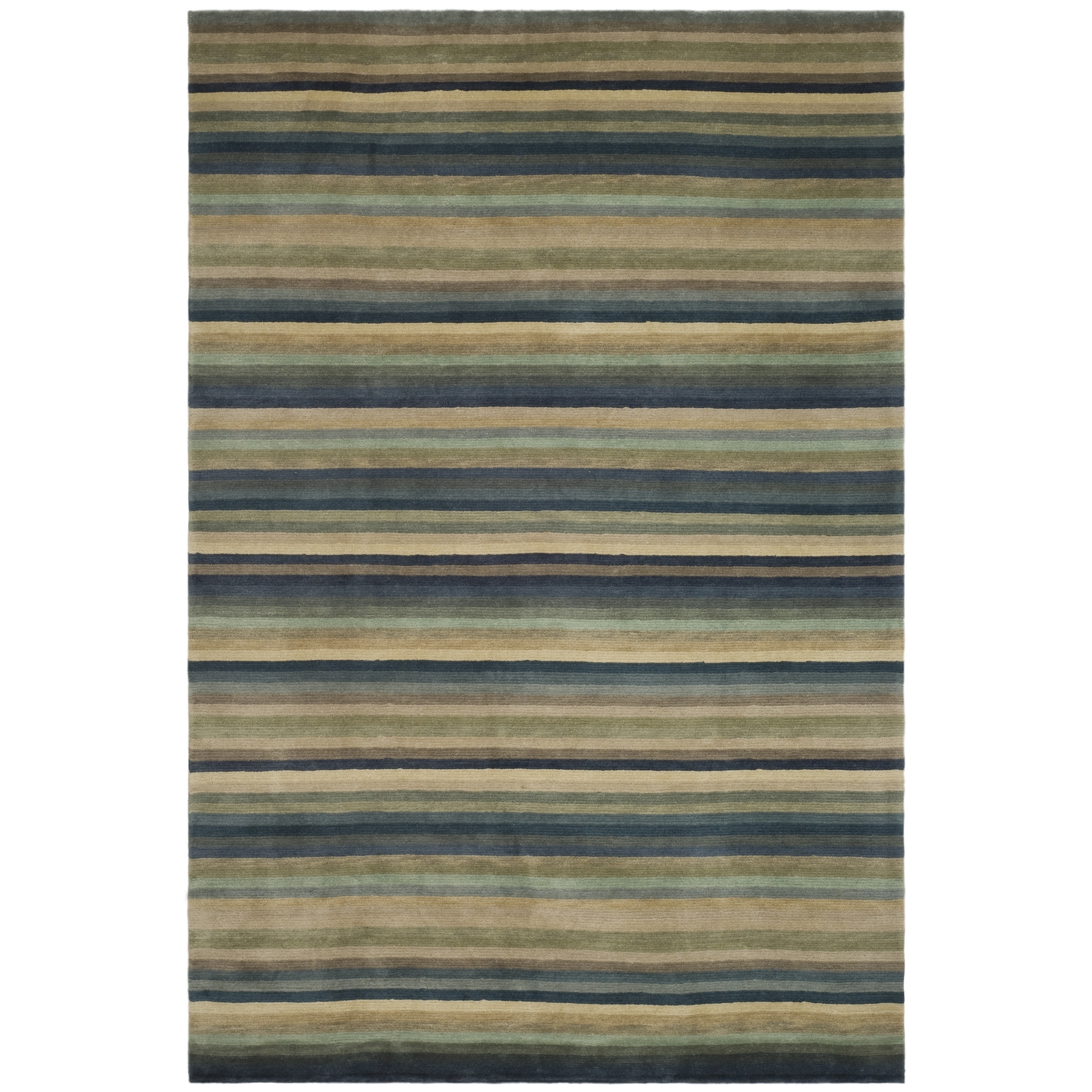 Safavieh Hand knotted Tibetan Blue/ Grey Wool Rug (5 X 76)