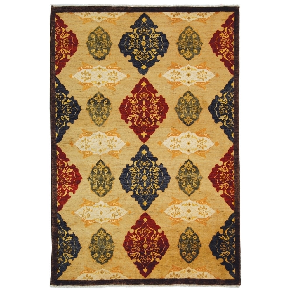 Safavieh Hand knotted Tibetan Geometric pattern Multicolored Wool Rug (5 X 76)