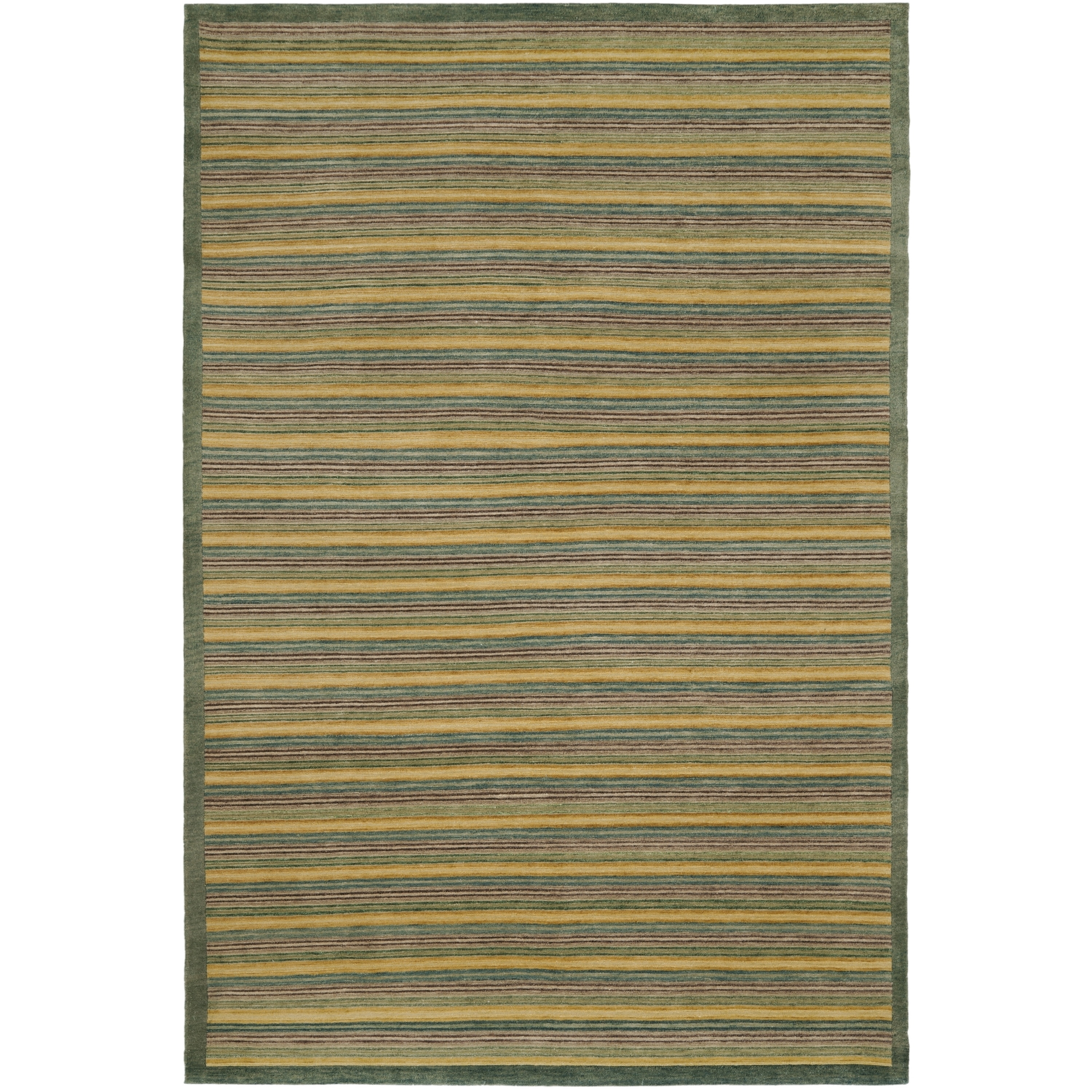 Safavieh Tibetan Green Hand knotted Wool Area Rug (6 X 9)