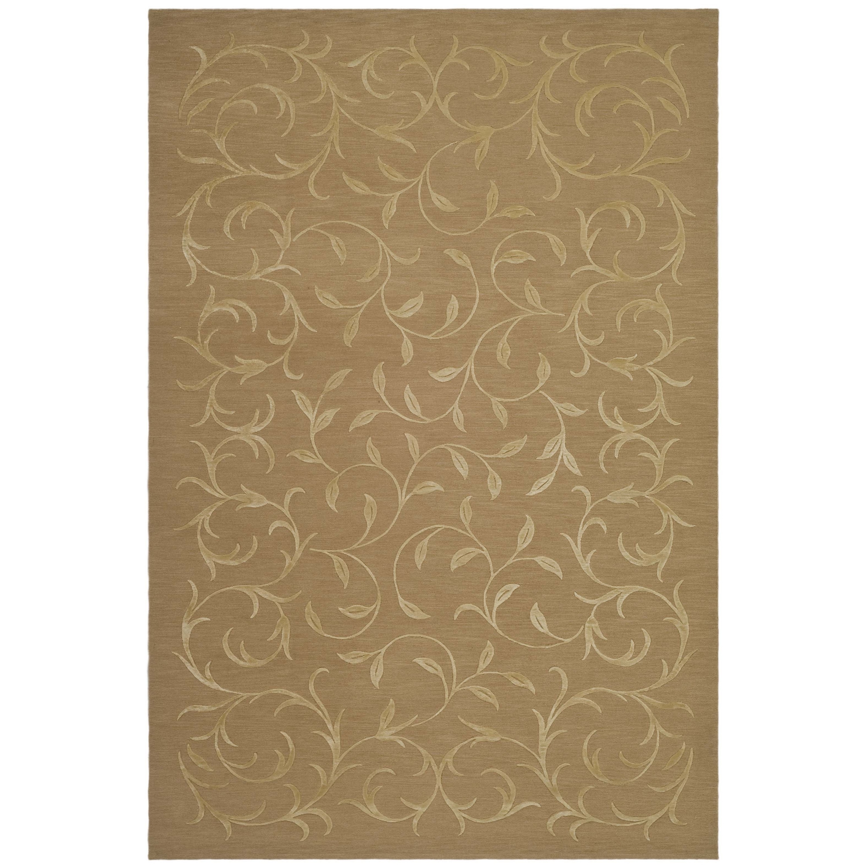 Safavieh Hand knotted Tibetan Soft Beige Wool/ Silk Rug (6 X 9)