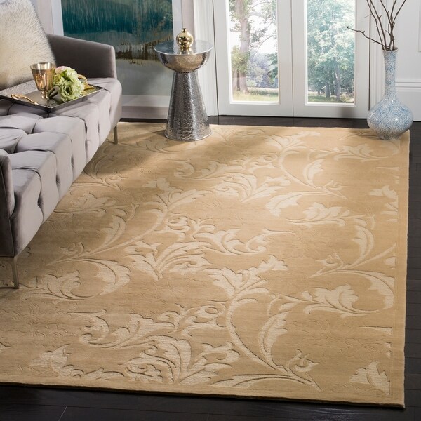 Safavieh Hand-knotted Tibetan Floral Cream Wool/ Silk Rug - 8' x 10'