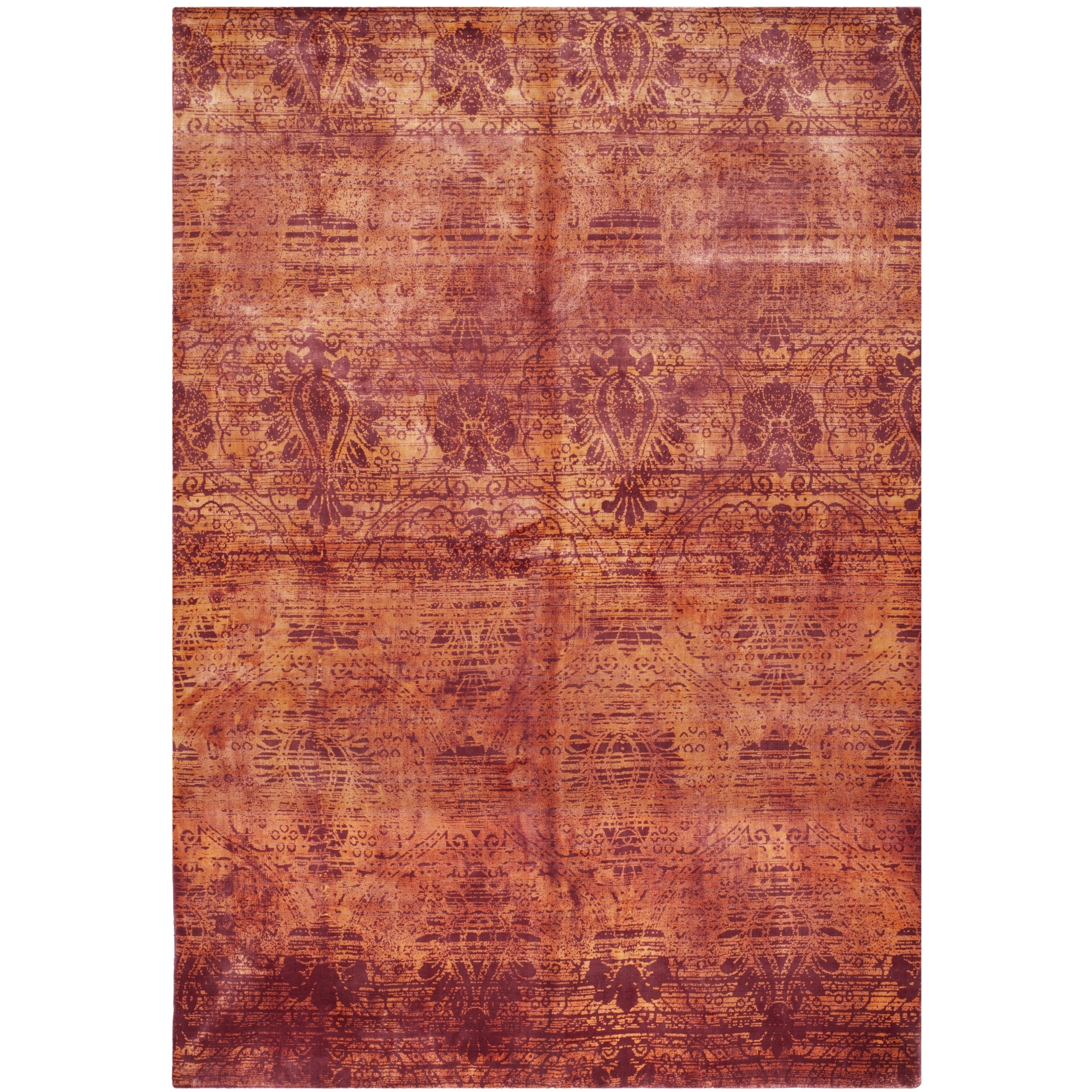 Safavieh Hand knotted Tibetan Contemporary Red Wool Rug (9 X 12)