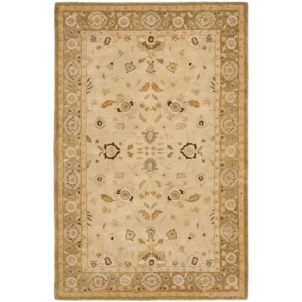 Safavieh Hand made Taj Mahal Ivory/ Gold Wool Rug (8' x 10') Safavieh 7x9   10x14 Rugs