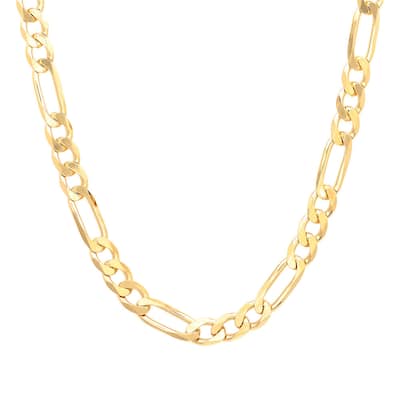 Roberto Martinez Gold Plated Silver 6 mm Figaro Chain (20"-30")
