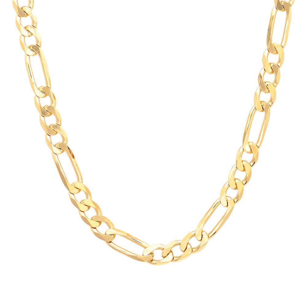 Roberto Martinez Gold Plated Silver 6 mm Figaro Chain (20"-30")