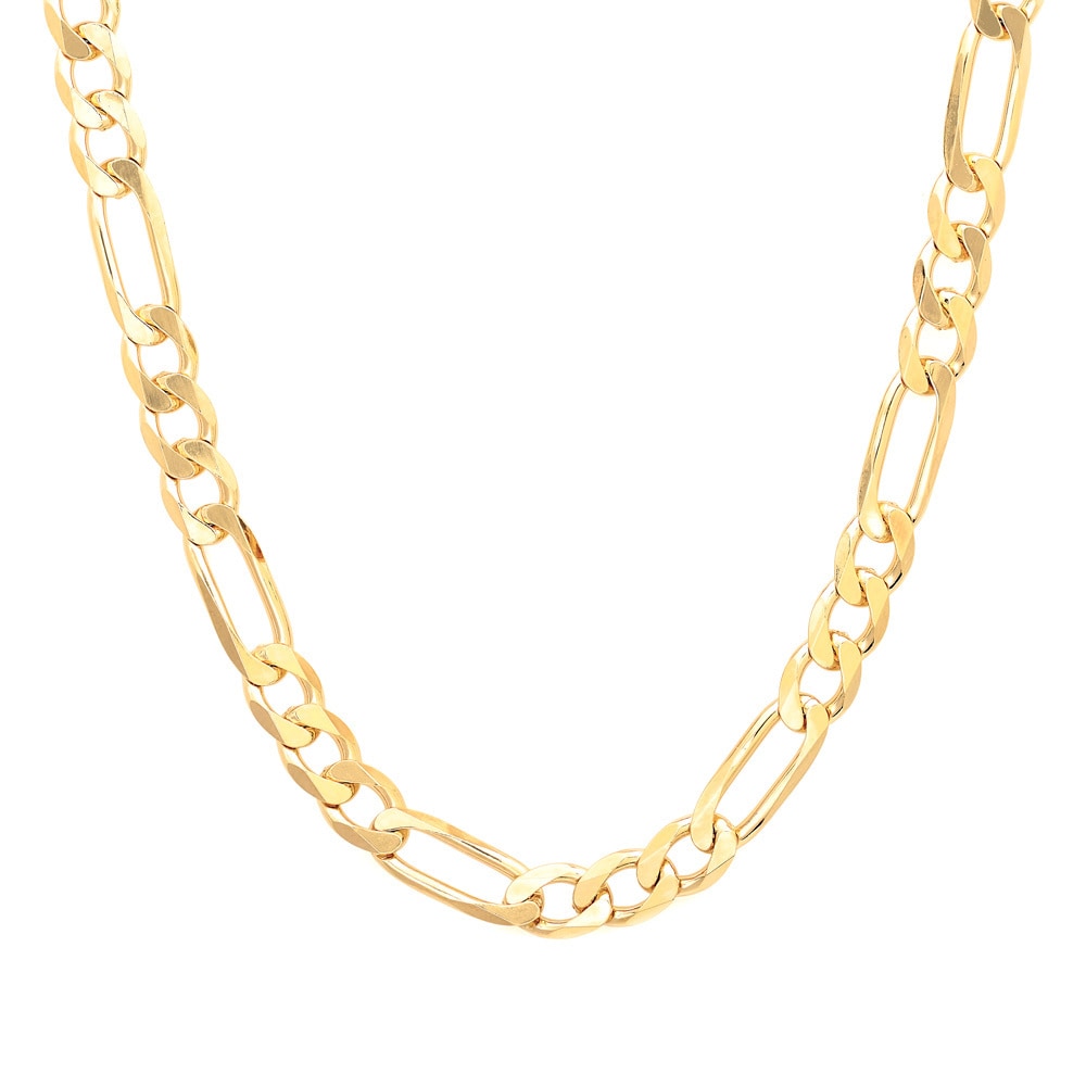 Roberto Martinez Gold Plated Silver 6 mm Figaro Chain (20"-30")