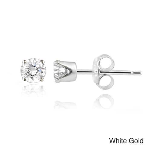 14k Gold 1/4ct TDW White Diamond Stud Earrings