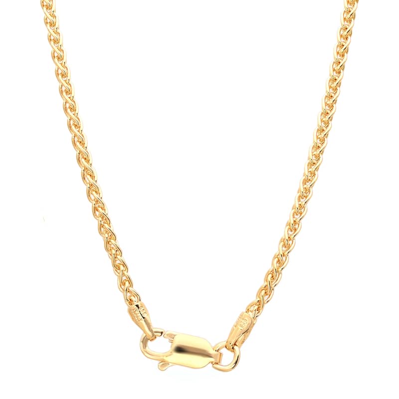 Roberto Martinez Gold Plated Silver 1.5 mm Wheat Chain (16"-24")