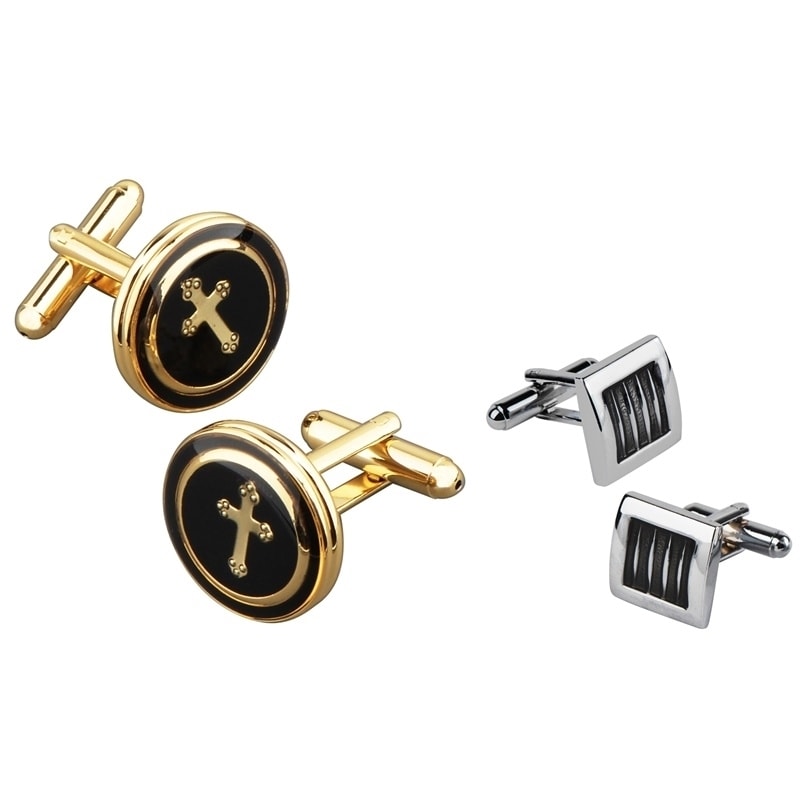 Basacc Goldtone Cufflink Set