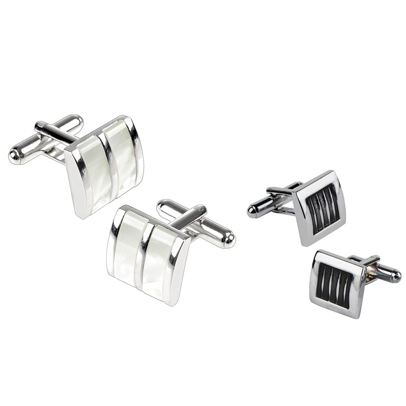 Basacc Silvertone Cufflink Set