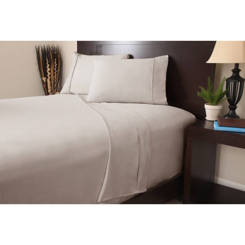 Wrinkle Resistant Brushed Microfiber Sheet Set by Windsor Home - Twin - Taupe
