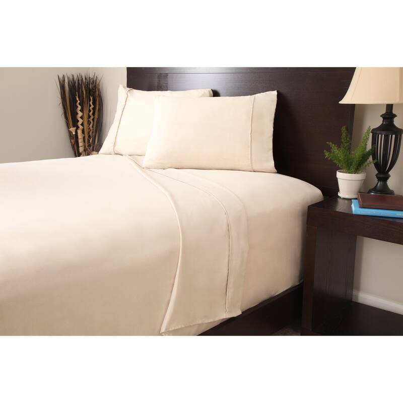 Wrinkle Resistant Brushed Microfiber Sheet Set by Windsor Home - Twin - Bone