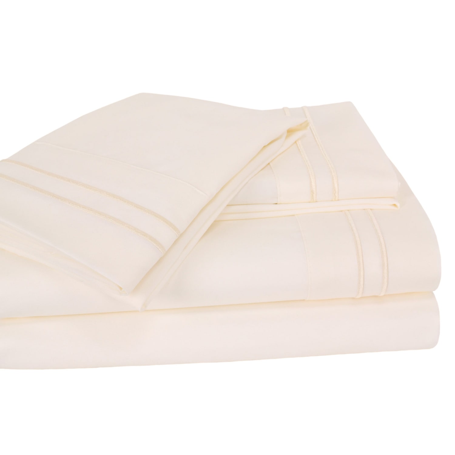 Elite Home Products Verona Double Merrow Microfiber Sheet Set Off White Size Full