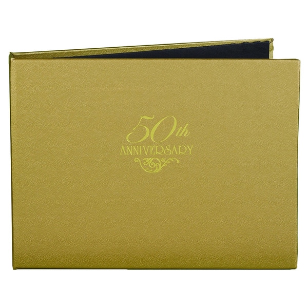 50th Anniversary Swirl Dots Guest Book