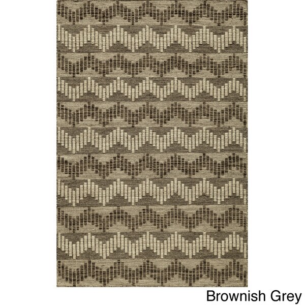Momeni Mesa Grey Hand-Woven Wool Reversible Rug - 9' x 12'