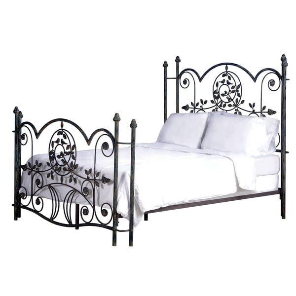 Corsican Iron Blue Bird Vintage Metal Bed