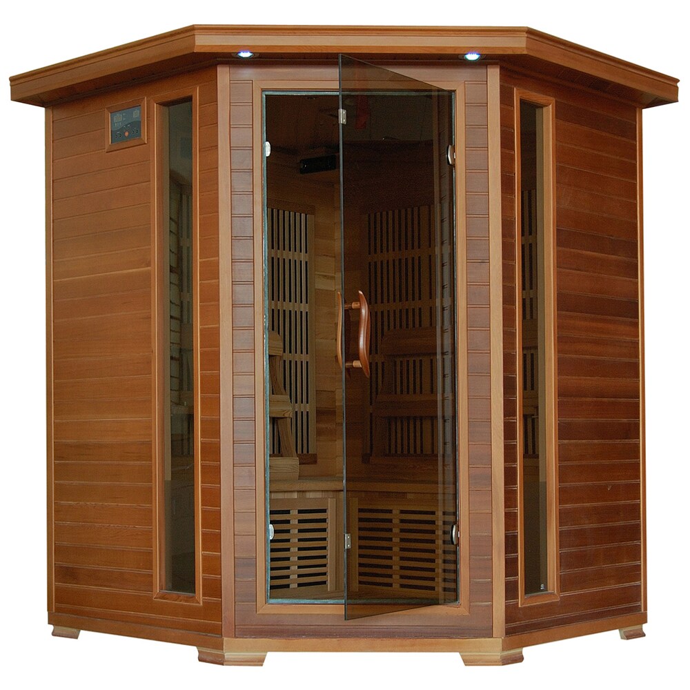 4 person Cedar Corner Carbon Infrared Sauna