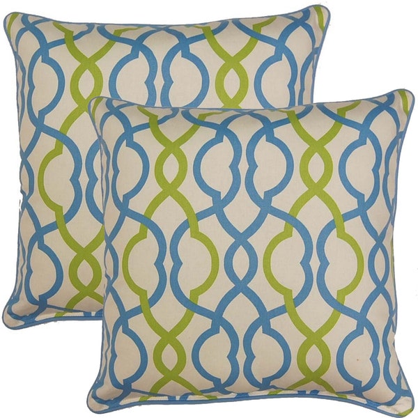 Make Waves Bluebell 17 inch Throw Pillows (Set of 2) Throw Pillows